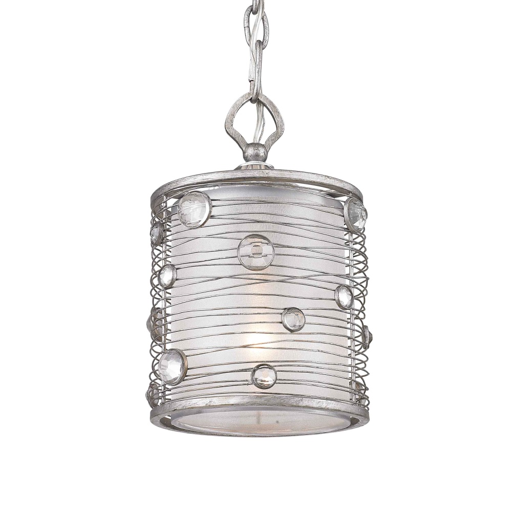 Golden Lighting Joia 1-light Pendant in Peruvian Silver